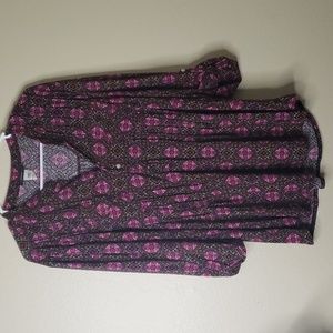 Cocomo purple sheer blouse XL